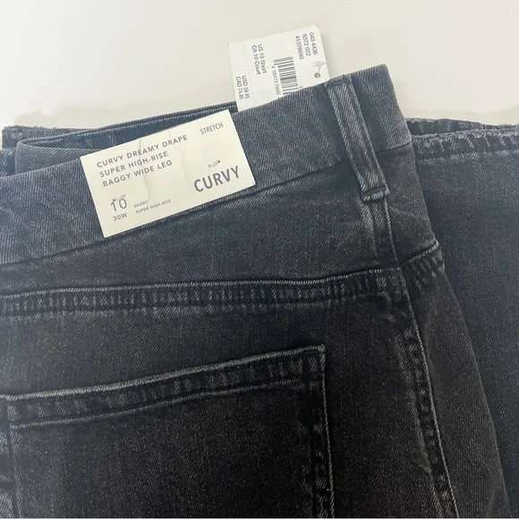 AE Dreamy Drape Stretch Curvy Super High-Waisted Baggy Wide-Leg Jean, SHORT - Picture 7 of 9